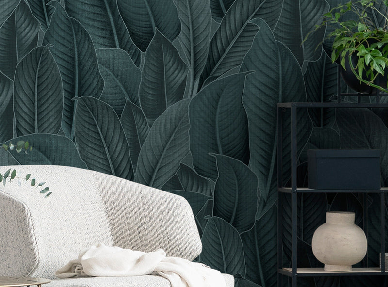 Photo Mural Wallpaper - Bain de Feuilles