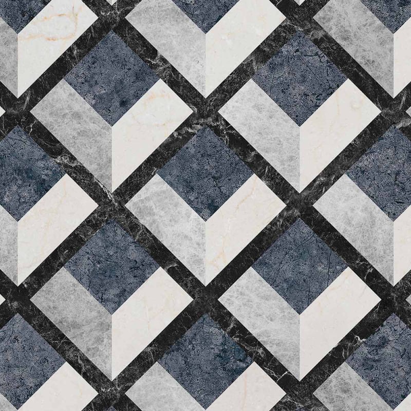 Sample - Pavimentum Wallpaper - Sapphire