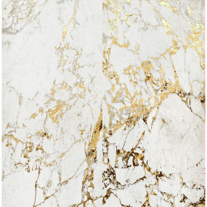 Marble – Foil Wallpaper – White Gold