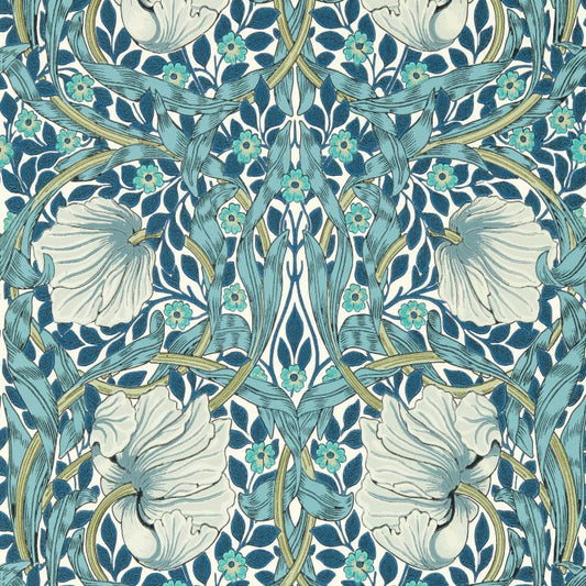 Pimpernel Wallpaper - Cobalt/Mineral
