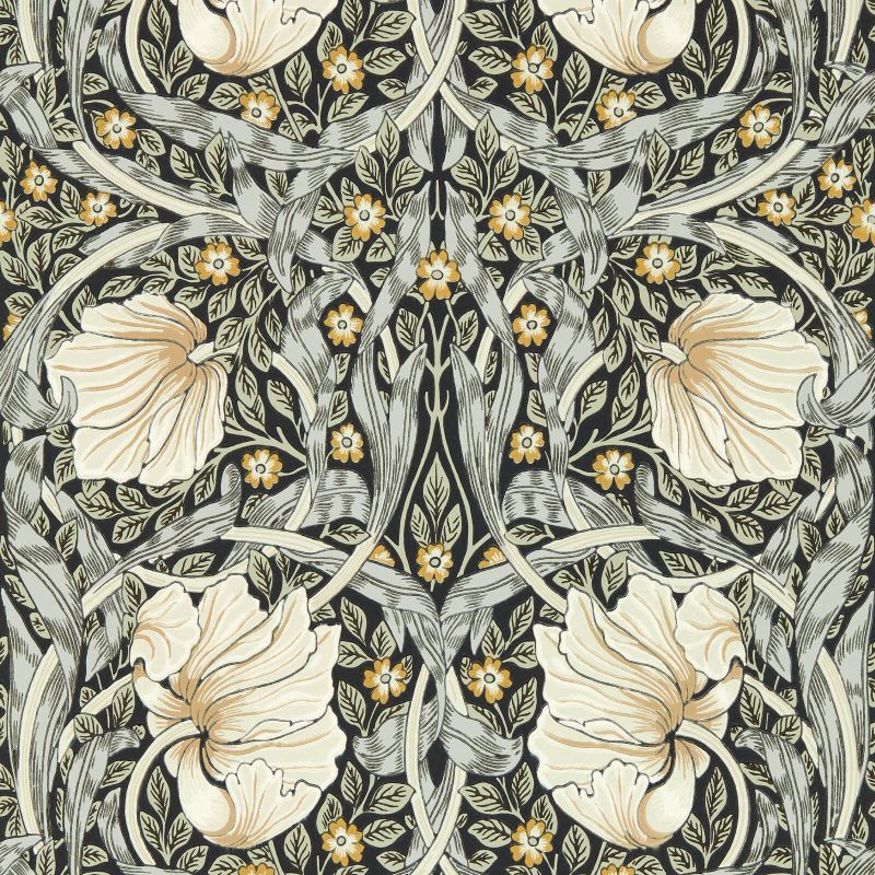 Pimpernel Wallpaper - Ink/Sage