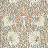 Pimpernel Wallpaper - Linen/Coral