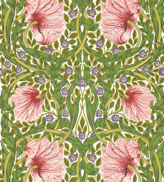 Pimpernel Wallpaper - Sap Green/Strawberry