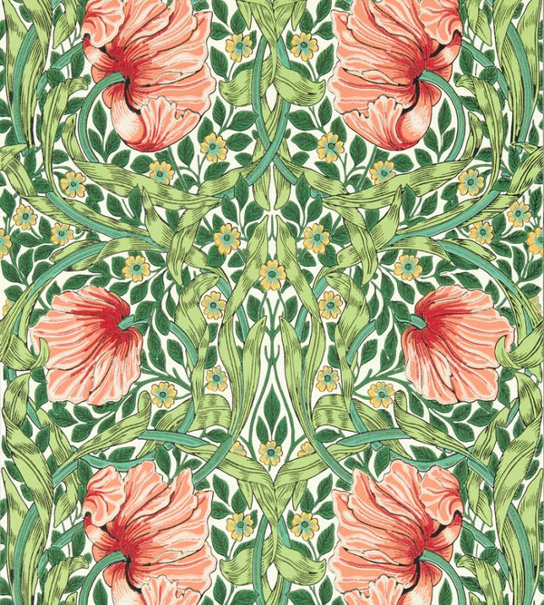 Sample - Pimpernel Wallpaper - Shamrock/Watermelon