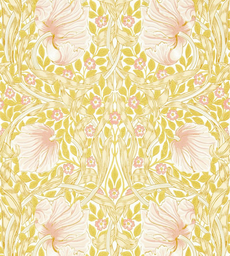 Pimpernel Wallpaper - Sunflower/Pink
