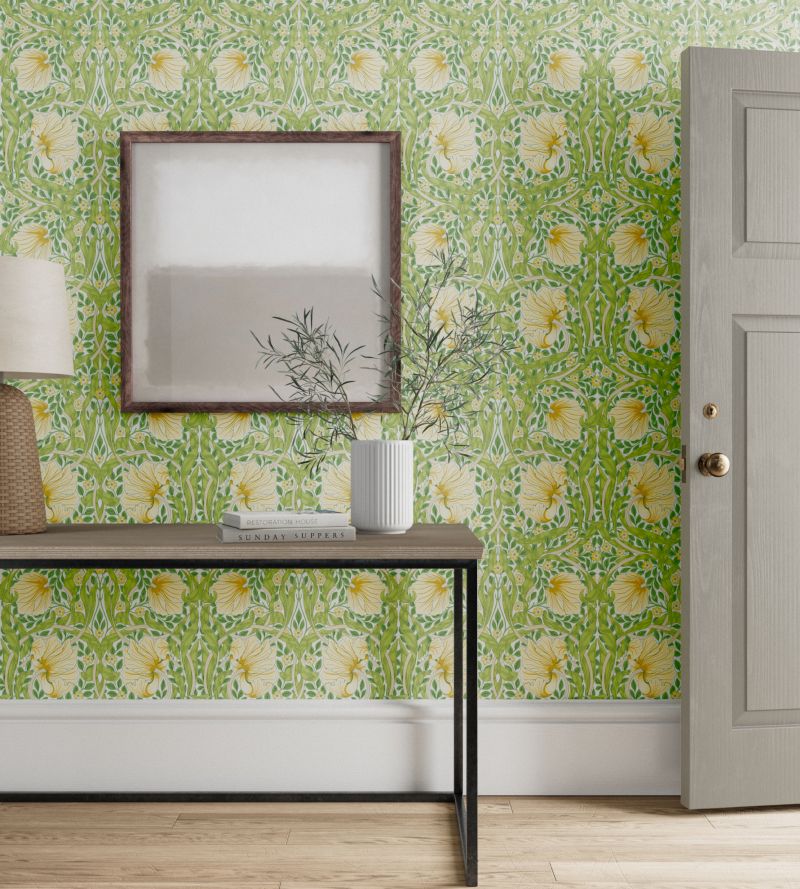 Pimpernel Wallpaper - Weld/Leaf Green