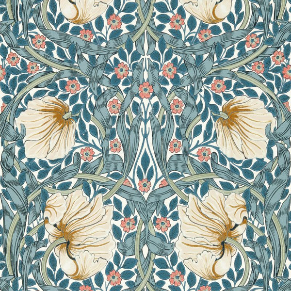 Sample - Pimpernel Wallpaper - Woad/Coral