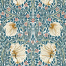 Pimpernel Wallpaper - Woad/Coral