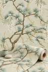 Pine Shadow Wisteria Wallpaper - Taupe