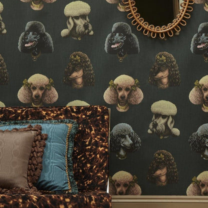 Poodle Parlour Wallpaper - Midnight