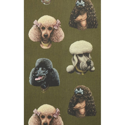 Poodle Parlour Wallpaper - Moss