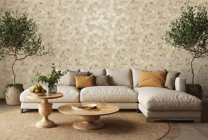 Elara Ginkgo Wallpaper – Fawn Shimmer