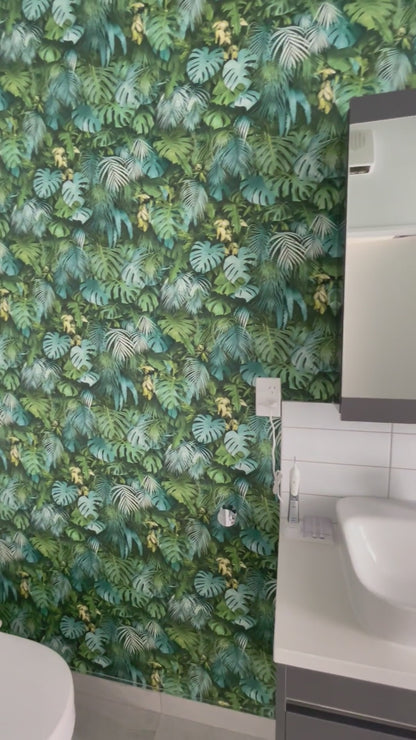 Monstera Jungle Wallpaper - Green - Non Woven