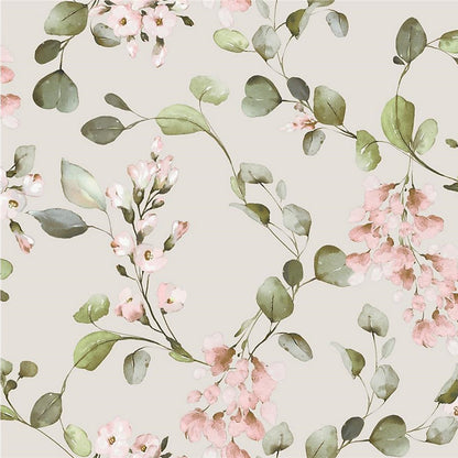 Rosalie Wallpaper - Cream Pink