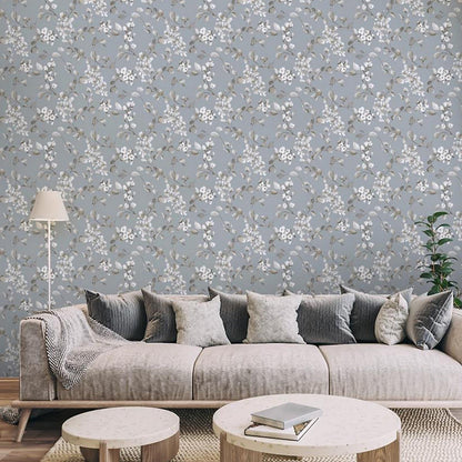 Rosalie Wallpaper - Powder Blue