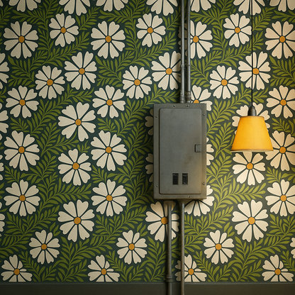 Ox Eye Daisy Custom Sized Wallpaper Mural (per m2)