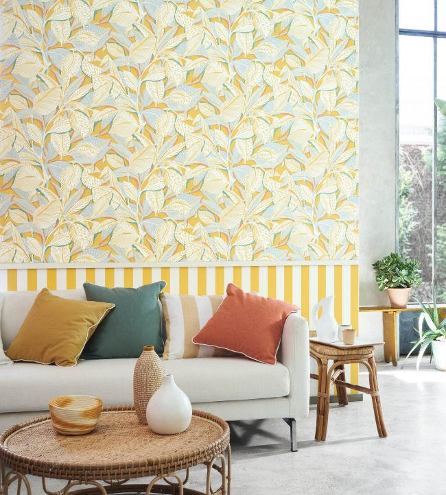 Riviera Lagoon Wallpaper - Citron