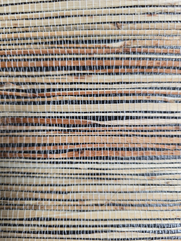 Sample - Hemp Revolution - 100% Hemp Wallpaper - Neutral with Black