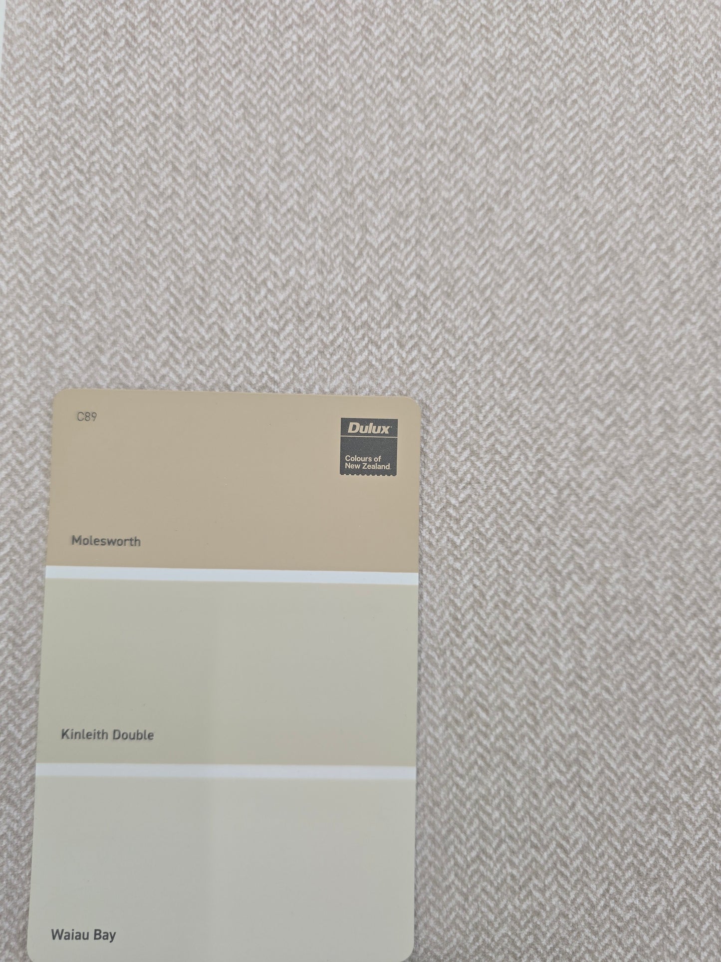 Mini Chevron Wallpaper - Metallise Beige - 17 Rolls Left