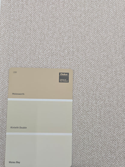 Mini Chevron Wallpaper - Metallise Beige - 17 Rolls Left