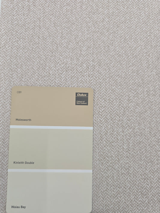 Mini Chevron Wallpaper - Metallise Beige - 17 Rolls Left