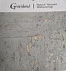 Lasmin Cork Metallic Wallpaper - Shimmer Grey on Gold