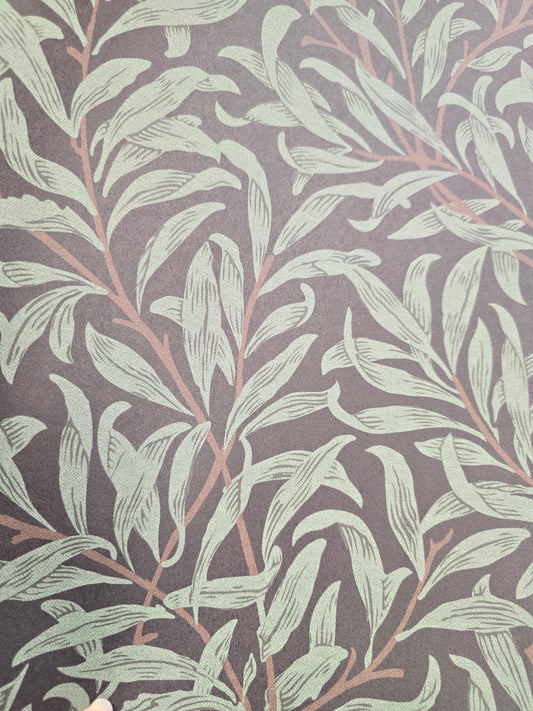 Willow Leaf Wallpaper - Black and Green