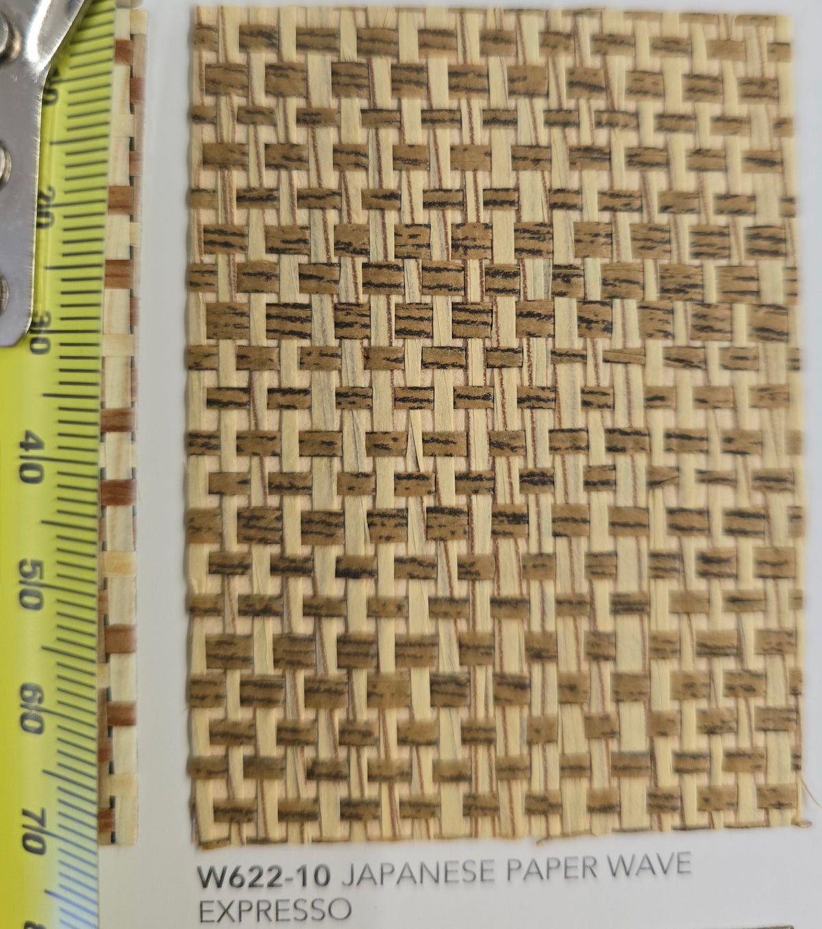 Japanese Paper Weave Wide Wallpaper - Expresso