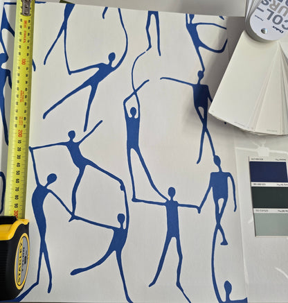 Alberto Iconic Wallpaper - Blue - Discontinuing