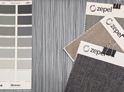Nobile Architects Textured Heavy Weight WIDE Vinyl Wallpaper - Denim Grey