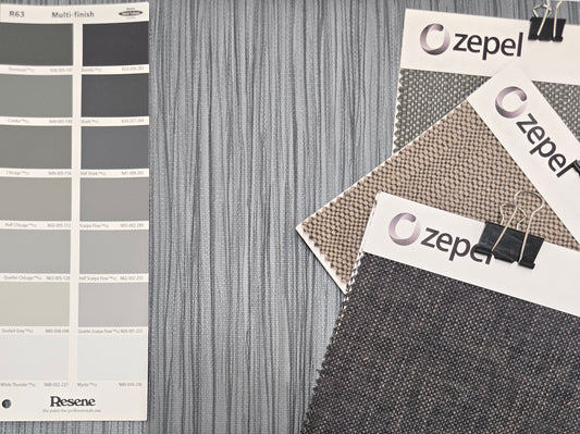 Nobile Architects Textured Heavy Weight WIDE Vinyl Wallpaper - Denim Grey