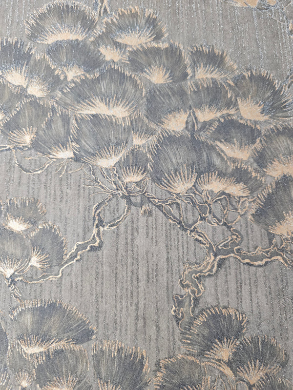 Sample – Matsu Luxury Bead Wallpaper – Umber Bronze