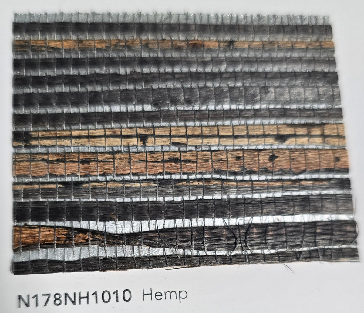 Sample - Hemp Revolution - 100% Hemp Wallpaper - Black Beauty