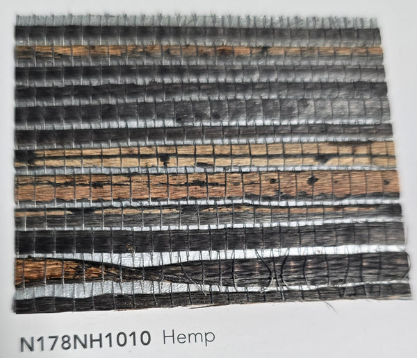 Sample - Hemp Revolution - 100% Hemp Wallpaper - Black Beauty