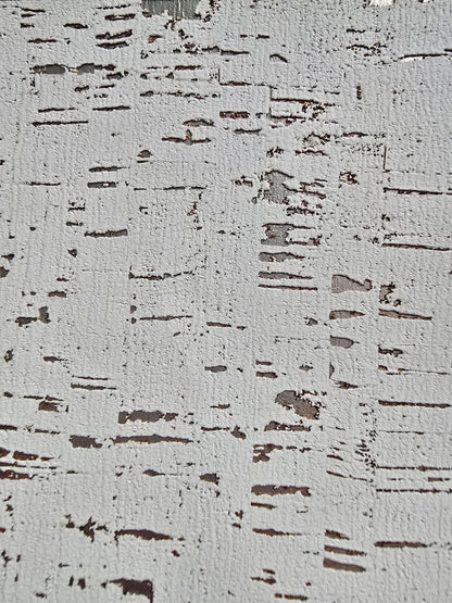 Refined Cork Wallpaper - White/Silver