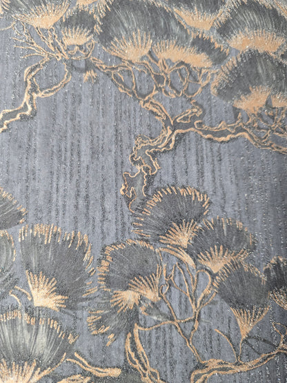 Matsu Luxury Bead Wallpaper – Navy Bronze