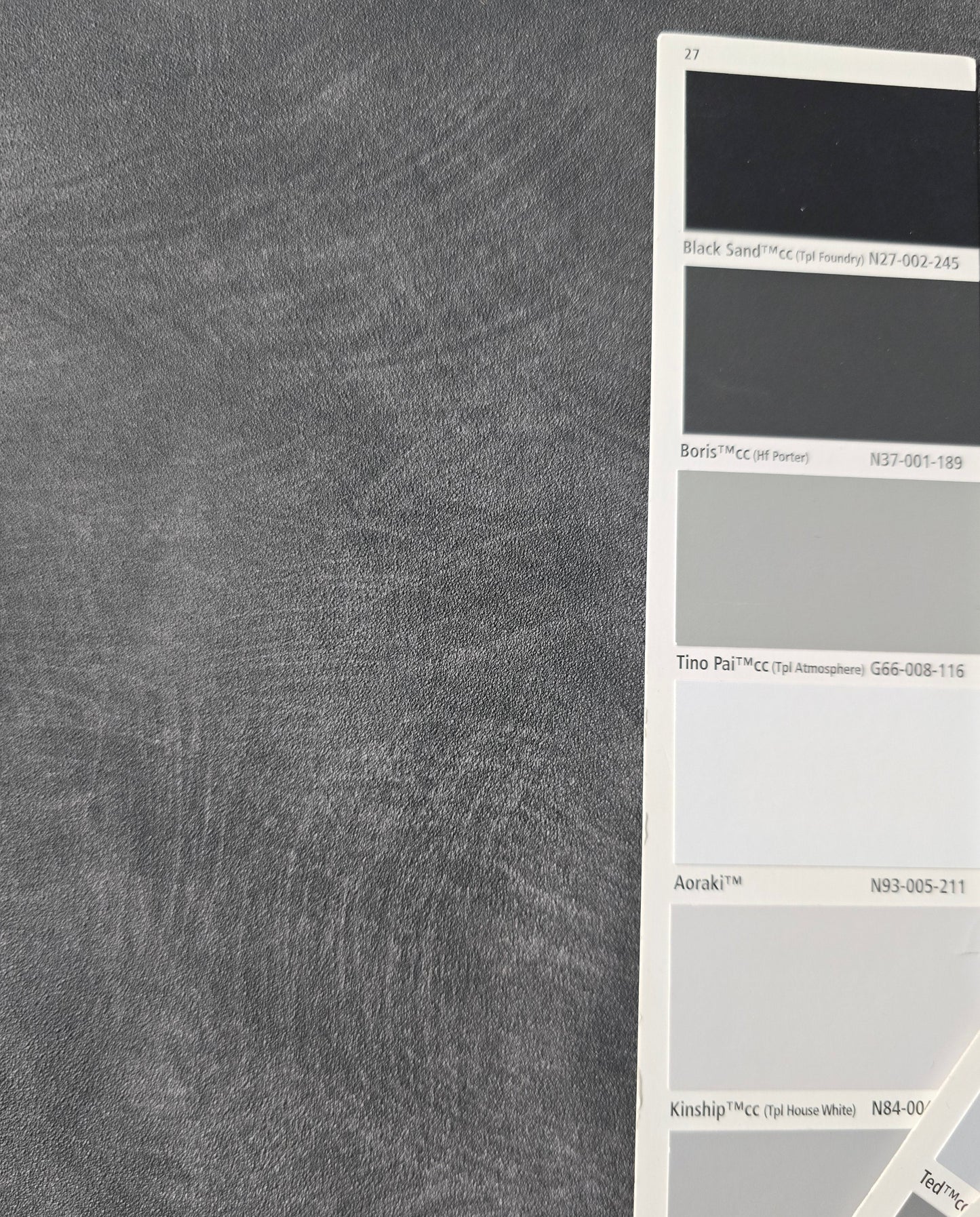 Charred Plaster Vinyl Wallpaper - Charcoal - 43 Rolls Due July