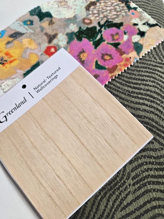 Paulownia - Wood Veneer Wallpaper - Primary Colour