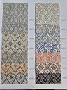 Diamond Wave - Grasscloth Wallpaper - Navy and Buff