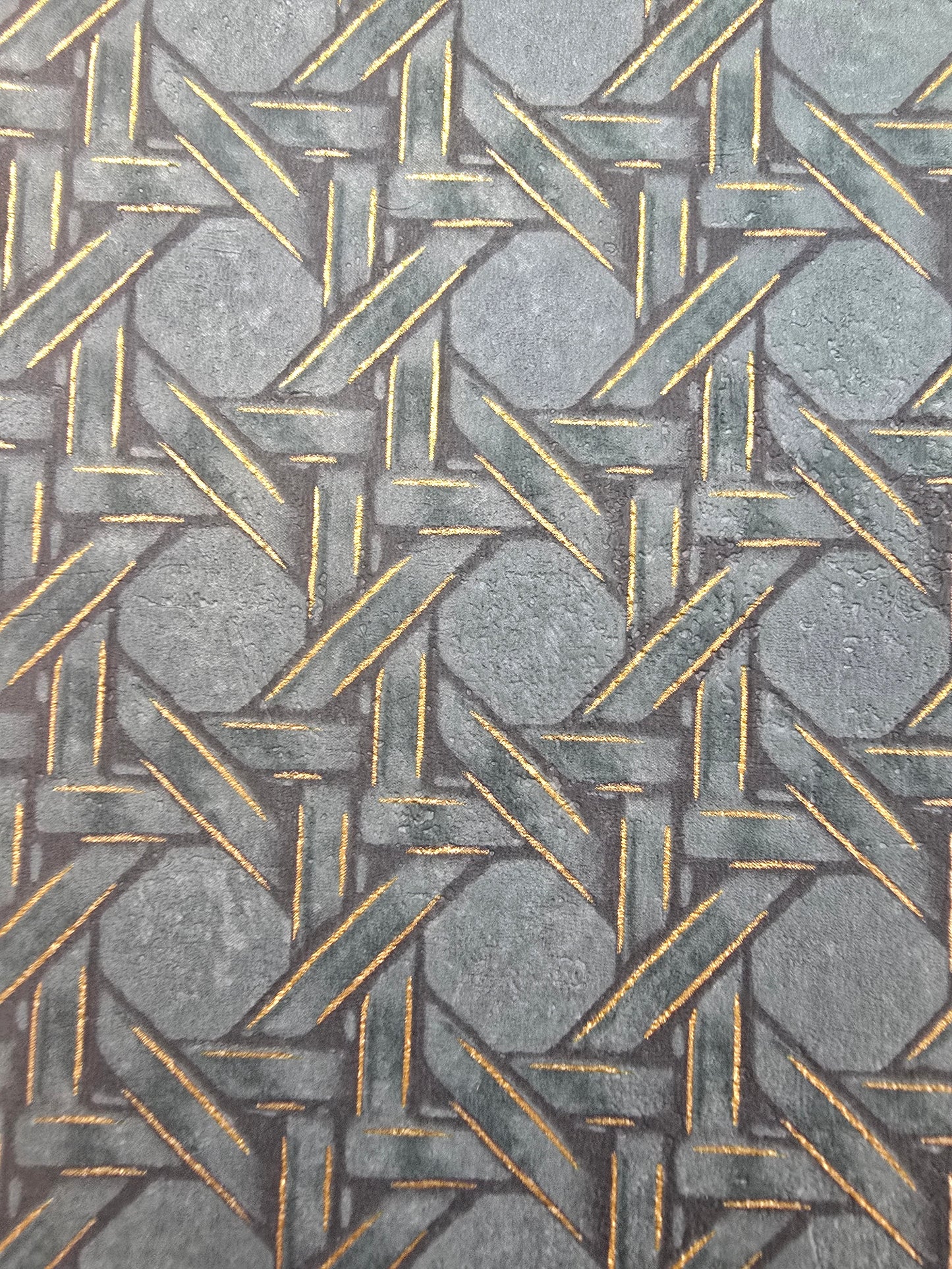 Cuba Paja - Vinyl Wallpaper - Vert Khaki - Last 5 Rolls