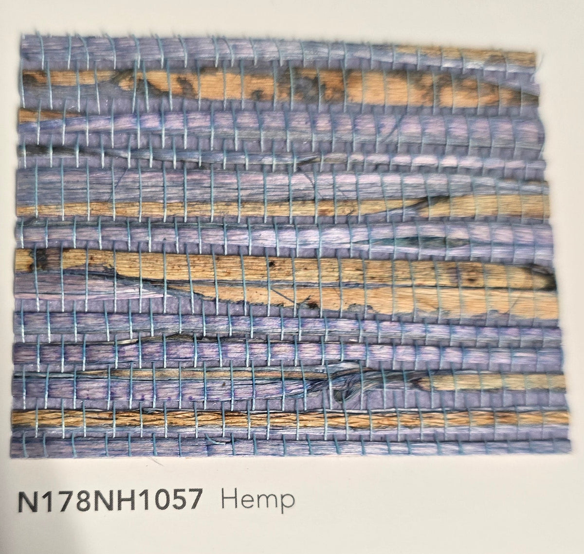 Sample - Hemp Revolution - 100% Hemp Wallpaper - Cornflower