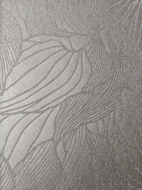 Sample – Florelle Velvet Flock Wallpaper – Mocha