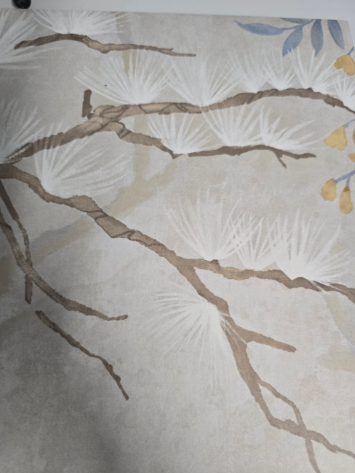 Sample – Pine Shadow Wisteria Wallpaper – Beige