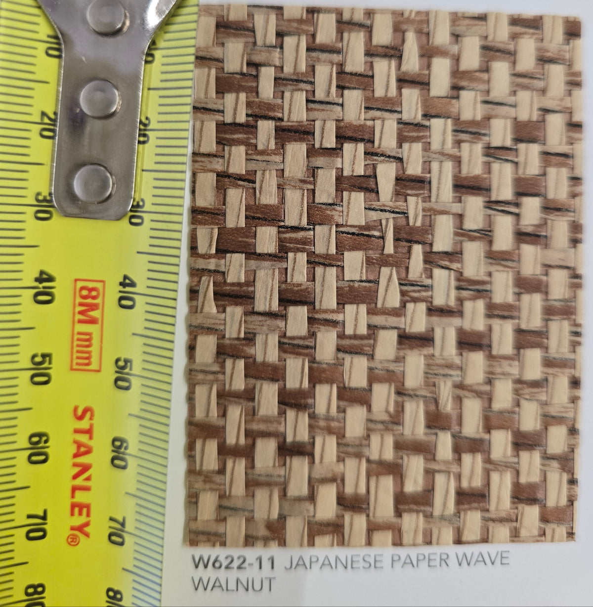 Japanese Paper Weave Wide Wallpaper - Walnut