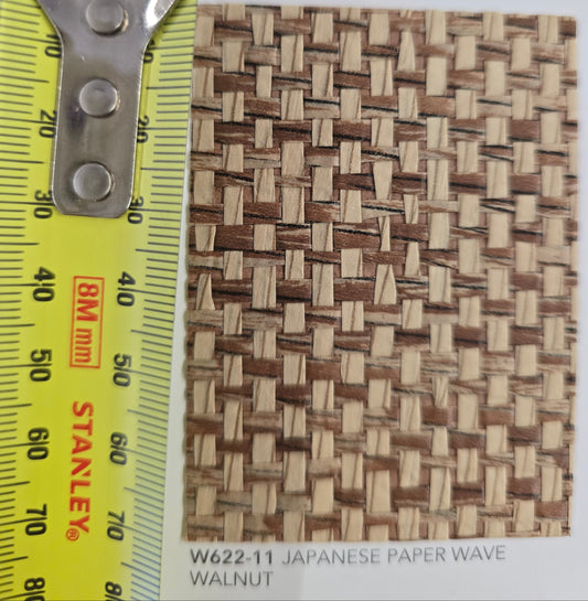 Japanese Paper Weave Wide Wallpaper - Walnut