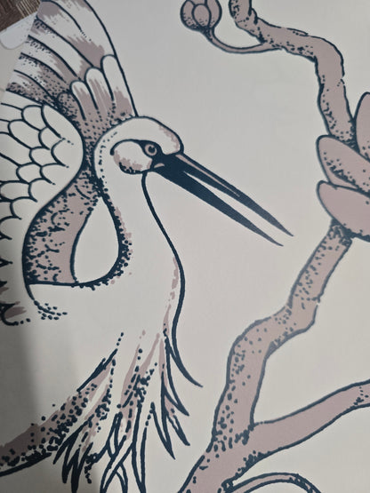 Egrets Florence Broadhurst Wallpaper - Dune