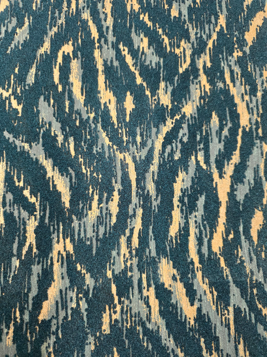 Ondine Velvet Flock Wallpaper – Teal