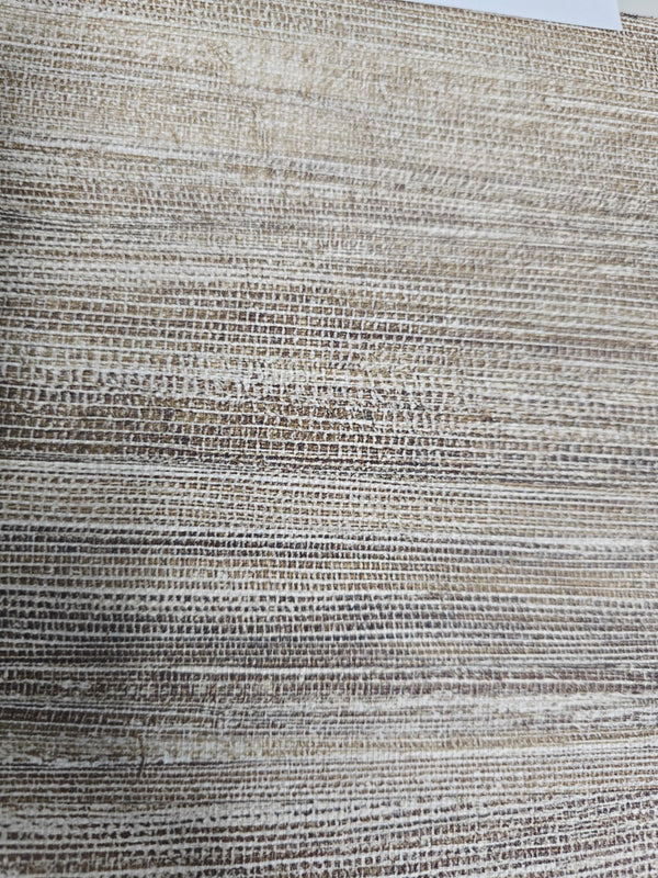 Sample – Vinyl Grasscloth Wallpaper – Khaki Brown