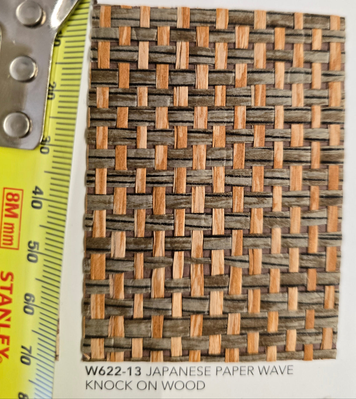 Sample - Japanese Paper Weave Wide Wallpaper - W622-13