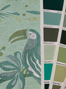 Jungle Birds Vinyl Wallpaper - Green - Discontinuing